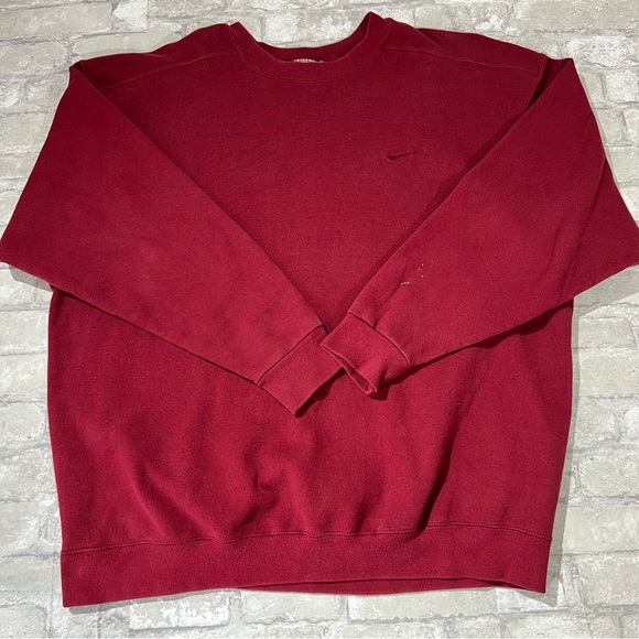 Nike Shirts Vintage 9s Made In Usa Nike Red Tonal Crewneck
